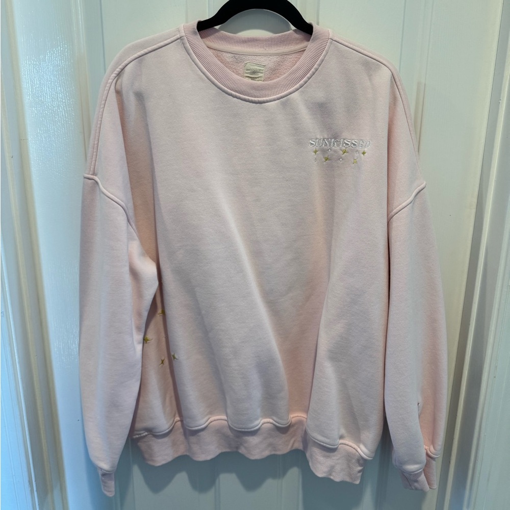 Sunkissed Coconut Light Pink Embroidered Camper Sweatshirt Size XXL - Picture 13 of 15
